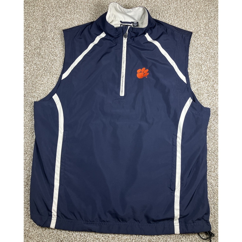 Ping Men's Windbreaker Stinger Vest Clemson University 1/4 Zip Size Medium Blue